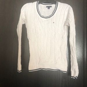 Tommy Hilfiger white ribbed sweater